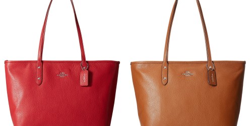 COACH Pebbled City Zip Tote ONLY $133.19 Shipped (Reg. $295) – Today Only