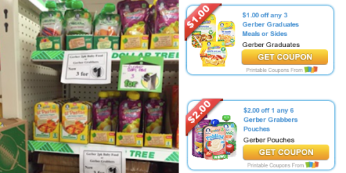 Dollar Tree: Possibly FREE Gerber Organic AND Graduates Items (Print Coupons Now)