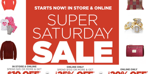 JCPenney: $10 Off $25 Coupon AND 25% Off Coupon (Both Valid In-Store or Online)