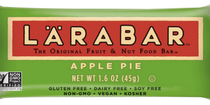 Amazon: FIVE LARABAR Apple Pie Gluten-Free Bars $1.40 Shipped (Only 28¢ Each)