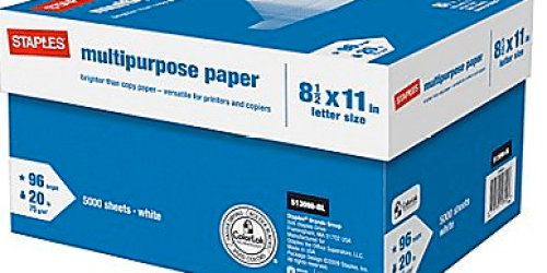 Staples Multi-Purpose Paper 10-Ream Case ONLY 89¢ After Easy Rebate (Must Use Staples App)