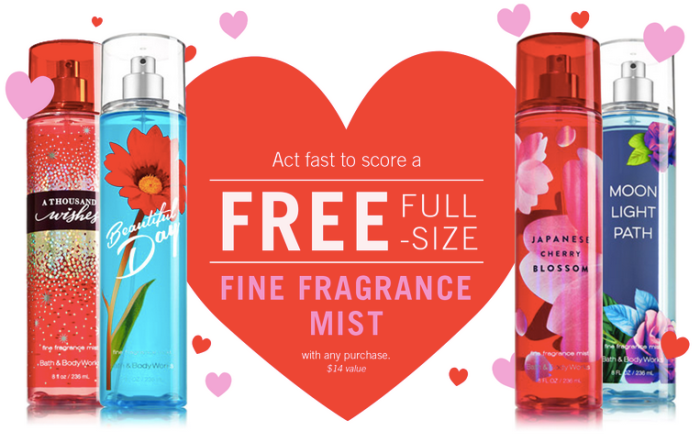 Bath &amp; Body Works FREE Full-Size Fine Fragrance Mist Coupon