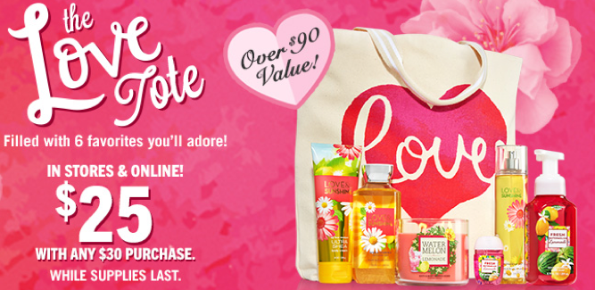 Bath & Body Works: Love Tote