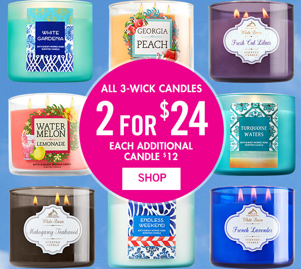 Bath &amp; Body Works: 3-Wick Candles