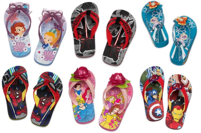 Disney Character Flip Flops