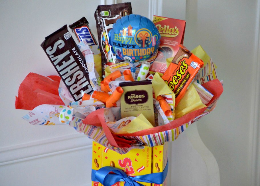 a diy candy bouquet gift 