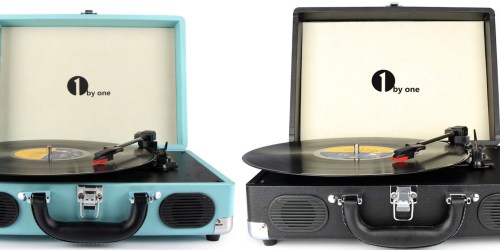 Amazon: Retro 1byone Portable Stereo Turntable with Built in Speakers Only $56.99 Shipped