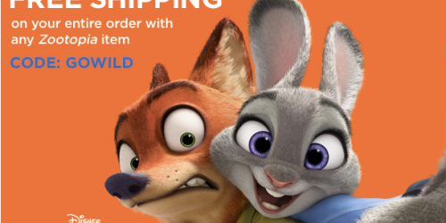 Disney Store: Free Shipping with ANY Zootopia Item = $40 Worth Of Items Under $14 Shipped