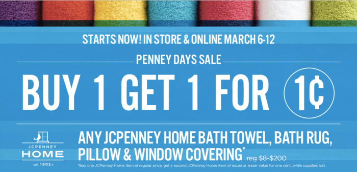 JCPenney Buy 1 Get 1 for 1¢ 3-6-16 offer