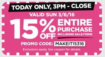 Michael's Craft Store coupon 3-6-16