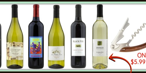 6 Bottles of Premium California Wines & Corkscrew Only $35.94 Shipped (No Subscription)