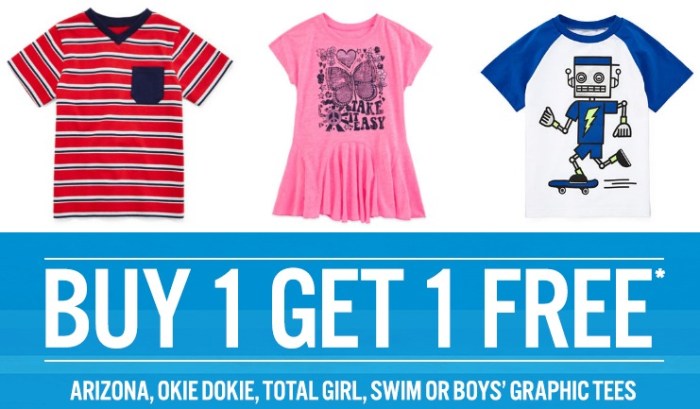 JCPenney BOGO Kids' tees offer