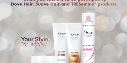 CVS: $4 ExtraBucks Rewards w/ $12 Dove, Suave or TRESemme Hair Products Purchase