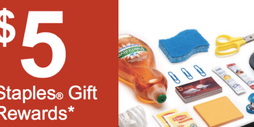 Staples Rewards Members: Possible FREE $5 Gift Reward (Check Inbox)