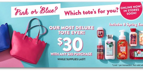 Bath & Body Works: Deluxe Tote ONLY $30 with ANY $30 Purchase ($115+ Value)