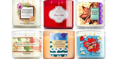 Bath & Body Works: Select 3-Wick Candles Only $8.45 Each Shipped + $2.18 Hand Soaps