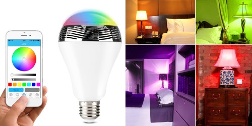 Amazon: Multicolored LED Light Bulb with Wireless Bluetooth Speaker Only $25.99