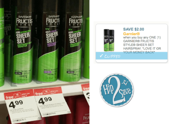 Garnier Hair Spray Target deal 