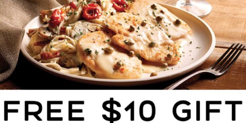 Romano’s Macaroni Grill: Possible Free $10 Gift – No Minimum Purchase Required (Check Inbox)