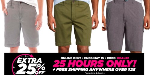 JCPenney: 25% Off + FREE Shipping w/ $25 Purchase = Men’s Shorts Only $12.75 Each