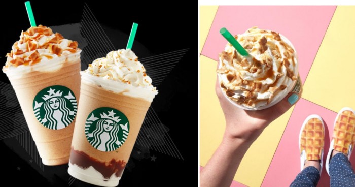 S'mores Frappuccino blended beverage or a Caramel Waffle Cone Frappuccino blended beverage