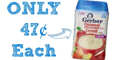 Amazon: Pack of SIX Gerber Baby Cereals Only $2.82 (47¢ Each) – Ships with $25+ Order