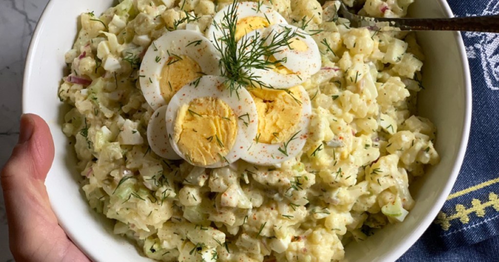 Cauliflower potato salad minus the potatoes