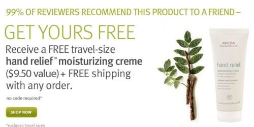 Aveda: Free Travel-Size Hand Creme ($9.50 Value) AND Free Shipping w/ ANY Purchase