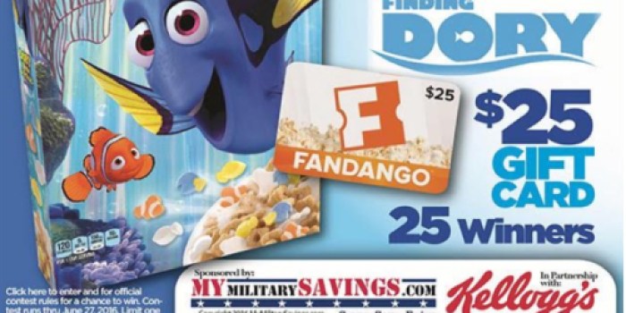 Military: June onlinemissary Savings w/ Kellogg’s Case Lot Sale (+ 25 Win $25 Fandango Cards)