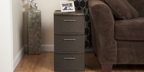 Walmart.online: Sterilite 3-Drawer Weave Storage Tower ONLY $11.96