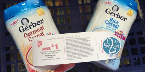 New $1/1 Gerber Cereal Coupon = Only 94¢ at Walgreens