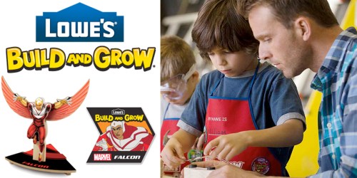 Lowe’s Kids Clinic: Register NOW to Make Free Marvel Falcon