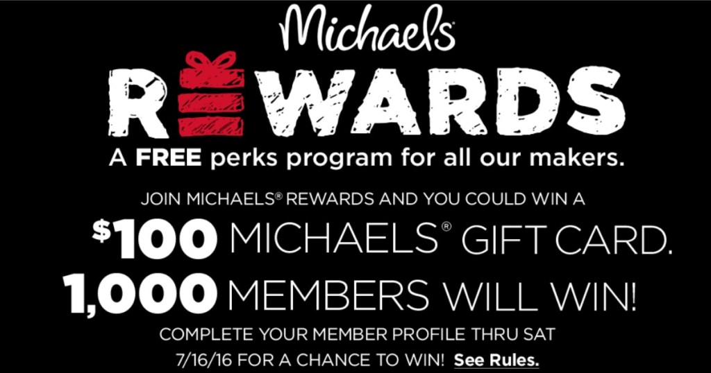 Michaels Rewards Sign Up Win