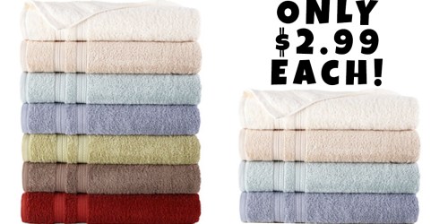 JCPenney: Home Expressions Bath Towels ONLY $2.99 Each (Regularly $10)