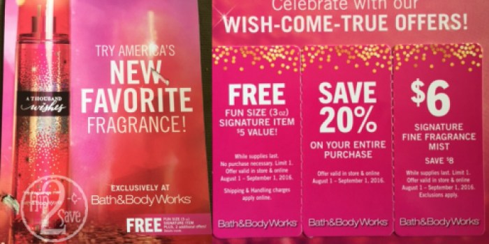 Bath & Body Works: Possible FREE Fun Size Signature Item Coupon (Check Your Mailbox)