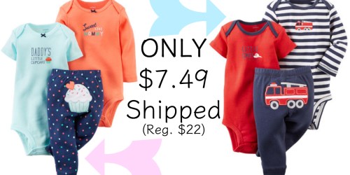 Carter’s & OshKosh: Free Shipping = 3-Piece Bodysuit & Pant Sets $7.49 Shipped (Reg. $22)