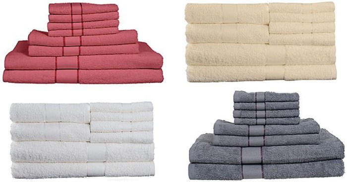 Lavish Home 8 Piece 100 Egyptian Cotton Bath Towel Set