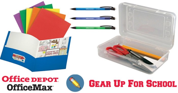 Office Depot Office Max School Supply deals