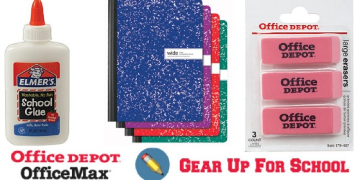 Office Depot/OfficeMax: 1¢ School Supply Deals Starting July 31st (Glue, onlineposition Books & More)