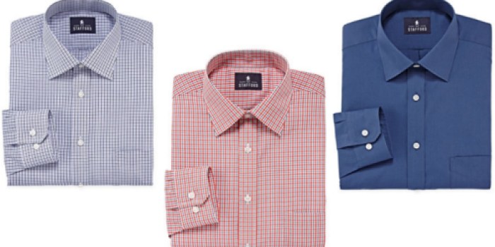 JCPenney: Stafford Men’s Long-Sleeved Dress Shirts Only $7.65 (Regularly $36)