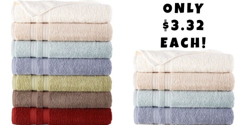 JCPenney: New $10 Off $25 Coupon = Bath Towels Just $3.32 Each (Regularly $10)