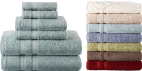 JCPenney: $10 Off $25 Purchase = 2 Bath Towels, 2 Hand Towels & 3 Washcloths Only $18.98