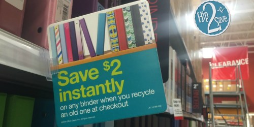 Office Depot/OfficeMax: $2 Off ANY Binder When You Recycle An Old One = FREE Binders