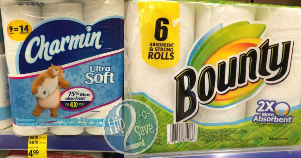 charmin and bounty at Walgreens