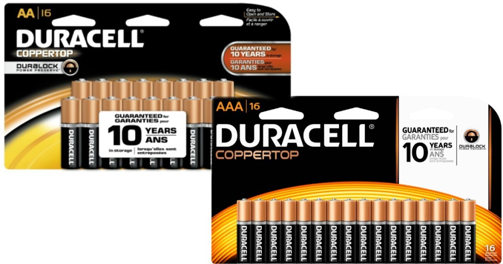 Duracell AA and AAA batteries