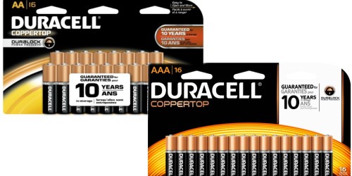 Office Depot/OfficeMax: Duracell Coppertop AA or AAA 16-Count Batteries Only 1¢ After Rewards