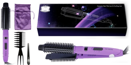 Amazon: 4-in-1 Ceramic Hair Straightener Curling Iron Only $25.19