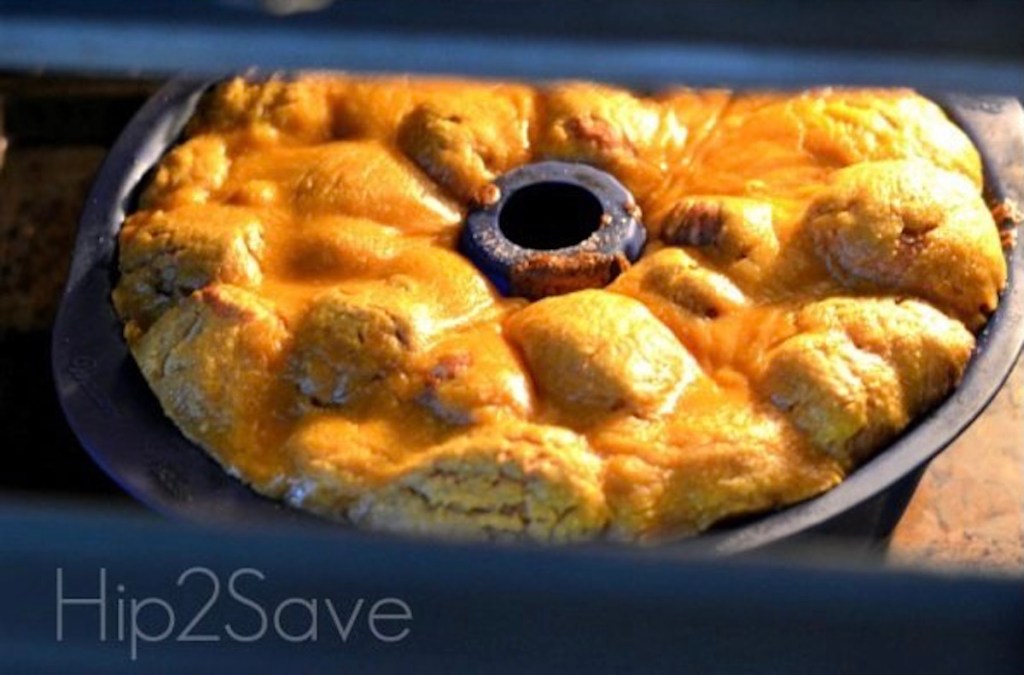 monkey bread in the oven