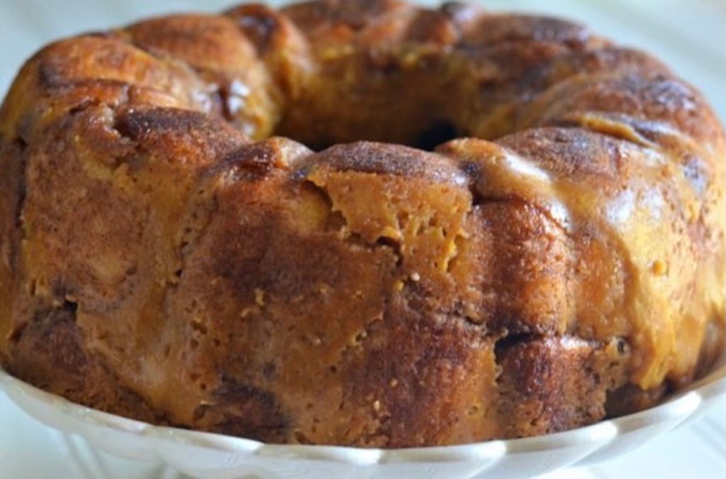 pumpkin monkey bread on plate