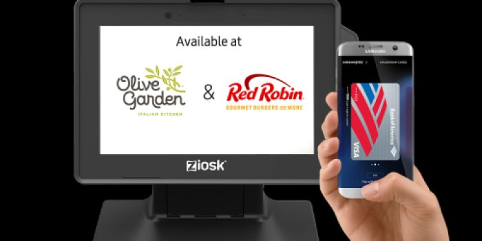 Samsung Pay: $5 Off ANY $10+ Purchase at Olive Garden or Red Robin Restaurants